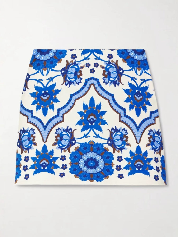 Casual Round Neck Skirt Set