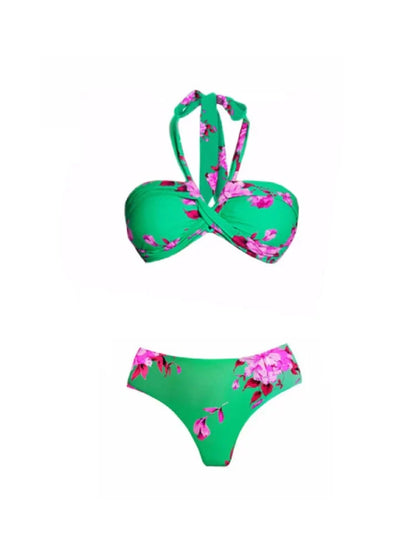 Halter Printed Sexy Bikini Set