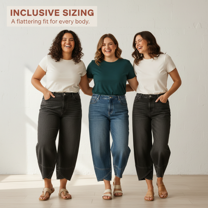 🔥2026 Hot Sale🔥Lässige Damenjeans mit überkreuzten Trägern und weitem Bein für jede Jahreszeit